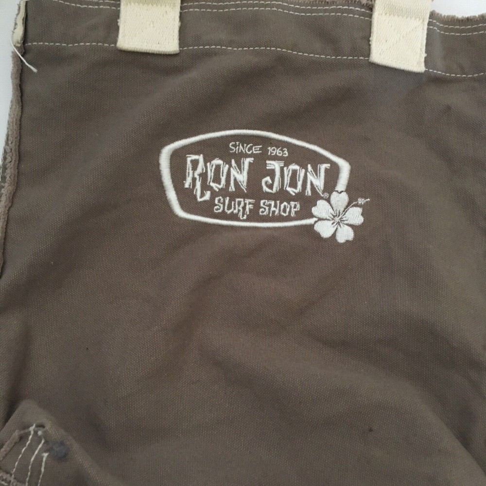 Ron Jon Surf Shop Brand Canvas Beach Bag Brown